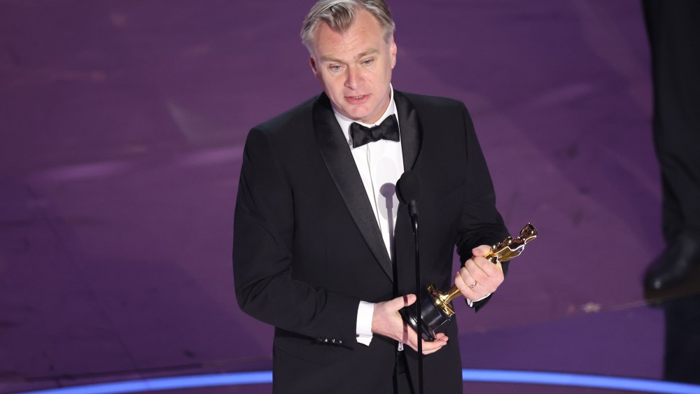 Christopher Nolan wins Best Director for Oppenheimer at the 96th Annual Oscars held at Dolby Theatre on March 10, 2024 in Los Angeles, California.